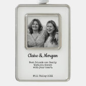 Beste Vrienden Foto Vakantie Kerstmis Ornament (Voorkant)