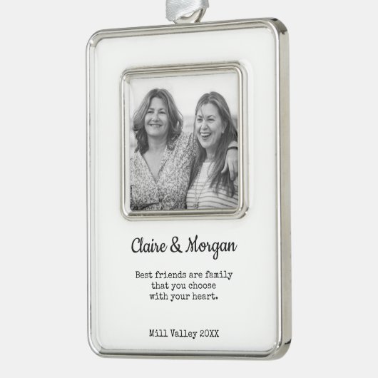 Beste Vrienden Foto Vakantie Kerstmis Ornament (Links)