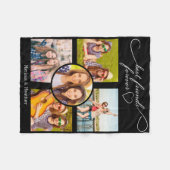 Beste Vrienden Foto Zwart Fleece Deken (Voorkant (Horizontaal))