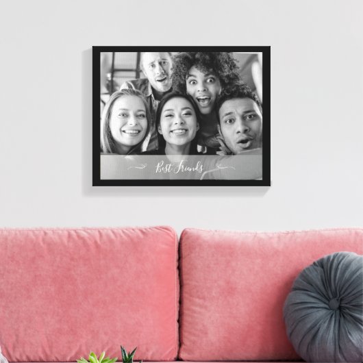 Beste Vrienden Foto Zwart-wit Canvas Afdruk (Insitu (Woonkamer))