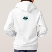 BESTE VRIENDEN Fotocollage Blauwgroen Hart Hoodie (Achterkant)