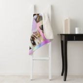 Beste vrienden fotocollage holografische roze paar sherpa deken (In situ)