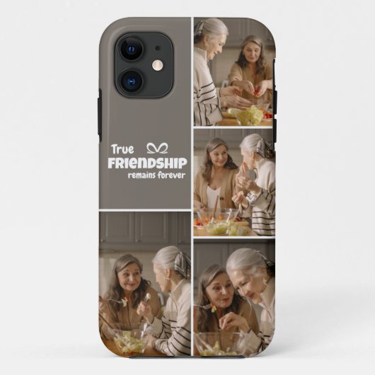 Beste Vrienden Fotocollage iPhone Case (Achterkant)