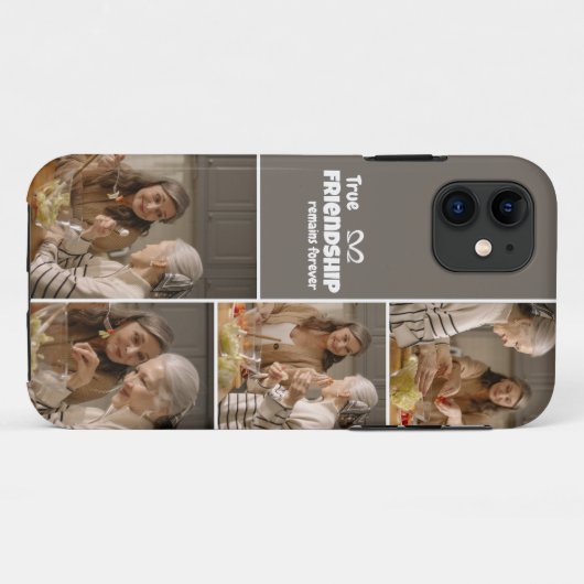 Beste Vrienden Fotocollage iPhone Case (Achterkant (horizontaal))
