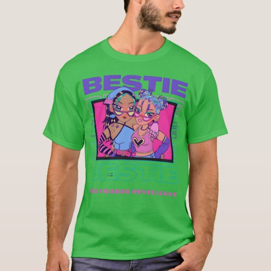 Beste vrienden Funky Design T-shirt (Voorkant)