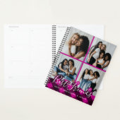 Beste vrienden Gepersonaliseerd Roze Geplakt Foto  Planner (Display)