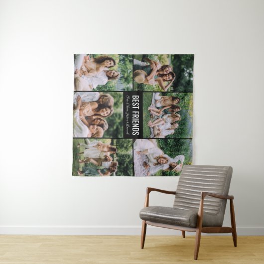 Beste Vrienden Gepersonaliseerde Foto Tapestry Wandkleed (In Situ (horizontaal))