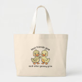 Beste vrienden geven elkaar Goosey grins grappig Grote Tote Bag (Voorkant)