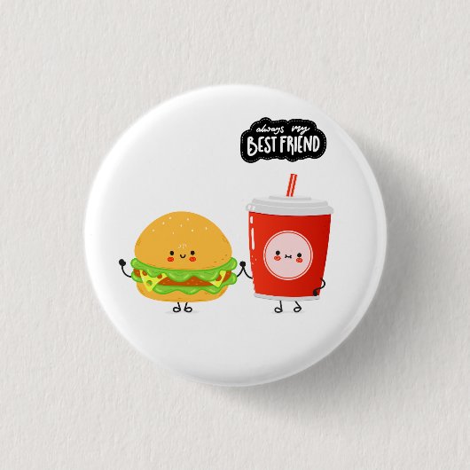 Beste Vrienden Grappig Ronde Button 3,2 Cm (Voorkant)