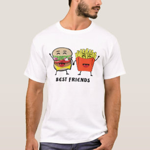 Beste Vrienden - Hamburger en Frieten - Grappig T-shirt