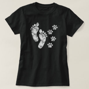 Beste vrienden hond poten en voetafdrukken t-shirt