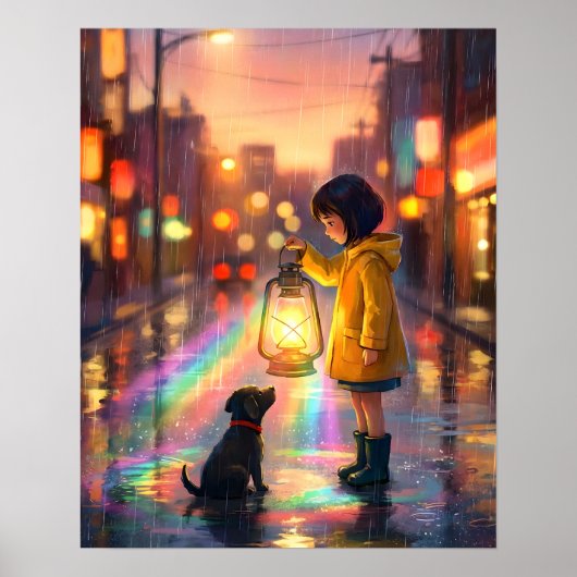Beste vrienden in de regen poster (Voorkant)