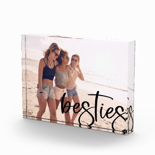 Beste vrienden in het moderne script zwarte letter fotoblokken (Rechts)