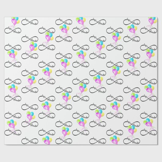 Beste vrienden Infinity Design Cadeaupapier (Vlak)