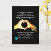 Beste vrienden kaart (Gele Bloem)