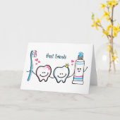 Beste vrienden kaart (Gele Bloem)