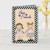 Beste vrienden kaart (Gele Bloem)