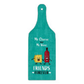 Beste vrienden, kaas en wijn snijplank (Voorkant)