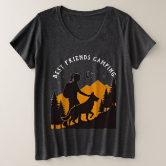 Beste vrienden kamperen grote maat t-shirt
