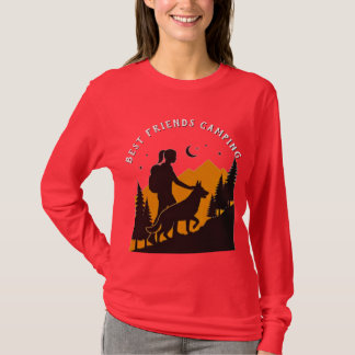 Beste vrienden kamperen t-shirt