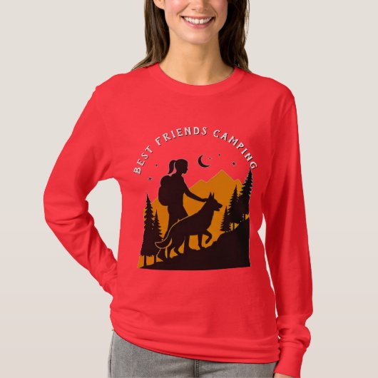 Beste vrienden kamperen t-shirt (Voorkant)