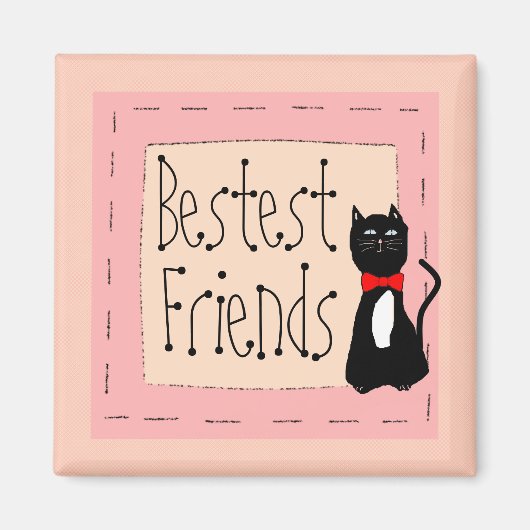Beste Vrienden-Kat Magneet (Voorkant)
