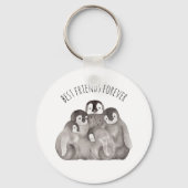 Beste vrienden Keizerspinguïns Sleutelhanger (Voorkant)