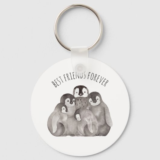 Beste vrienden Keizerspinguïns Sleutelhanger (Voorkant)