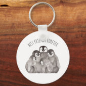 Beste vrienden Keizerspinguïns Sleutelhanger (Voorkant)