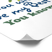 Beste vrienden kennen Humor Poster (Hoek)