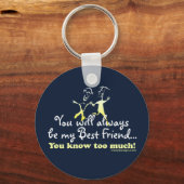 Beste vrienden kennen Humor Sleutelhanger (Voorkant)