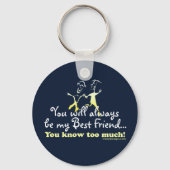 Beste vrienden kennen Humor Sleutelhanger (Achterkant)
