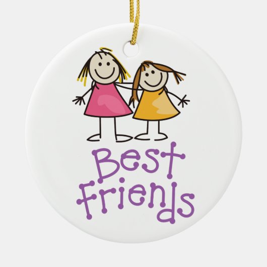 Beste vrienden keramisch ornament (Voorkant)