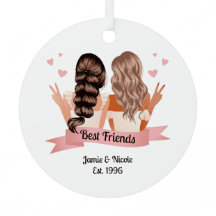 Beste Vrienden Kerst Metal Circle Ornament