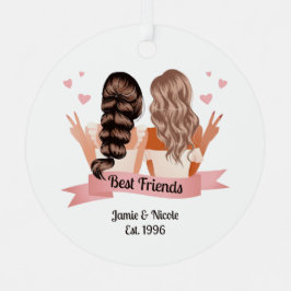 Beste Vrienden Kerst Metal Circle Ornament