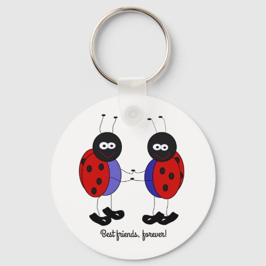 Beste vrienden, kleine ladybugs sleutelhanger (Voorkant)