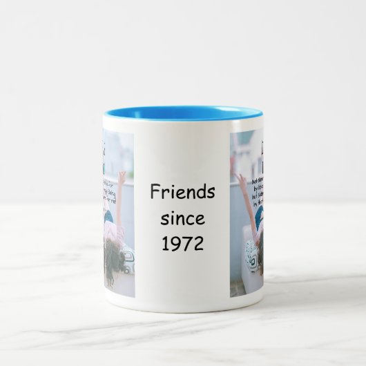 Beste Vrienden Koffie Mok, Gepersonaliseerde Vrien Tweekleurige Koffiemok (Center)