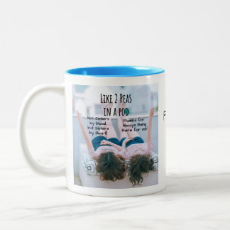 Beste Vrienden Koffie Mok, Gepersonaliseerde Vrien Tweekleurige Koffiemok