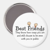 Beste vrienden magneet (Voorkant / Achterkant)