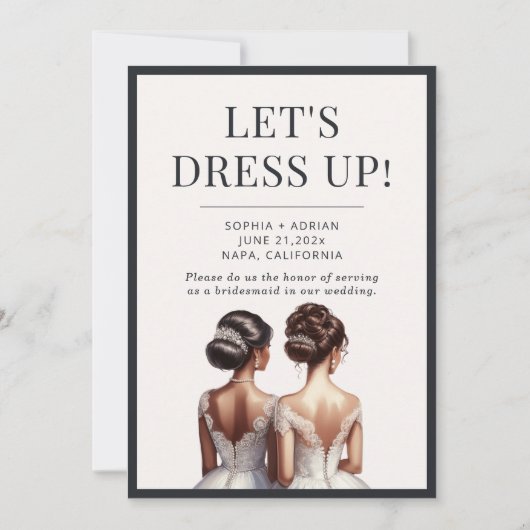 Beste Vrienden Maid of Honor bruidsmeisje voorstel Kaart (Voorkant)