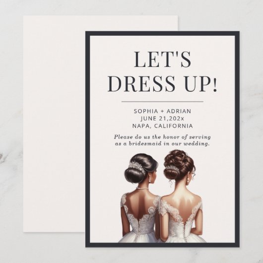 Beste Vrienden Maid of Honor bruidsmeisje voorstel Kaart (Voorkant / Achterkant)