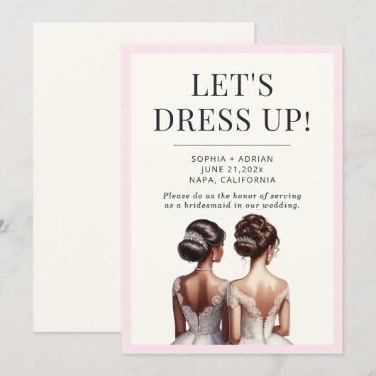 Beste Vrienden Maid of Honor bruidsmeisje voorstel Kaart (Voorkant / Achterkant)