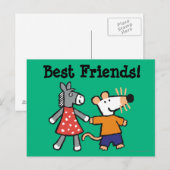 Beste vrienden Maisy en Dotty Hold Hands Briefkaart (Voorkant / Achterkant)