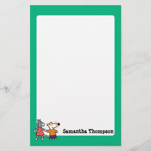 Beste vrienden Maisy en Dotty Hold Hands Briefpapier (Voorkant)