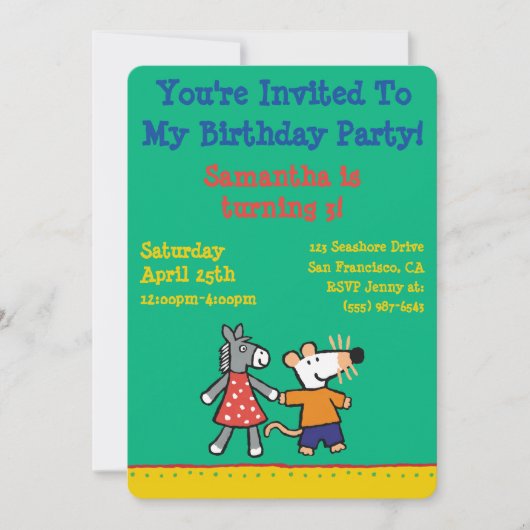 Beste vrienden Maisy en Dotty Hold Hands Kaart (Voorkant)