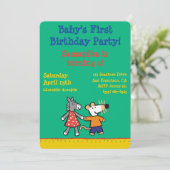 Beste vrienden Maisy en Dotty Hold Hands Kaart (Staand voorkant)