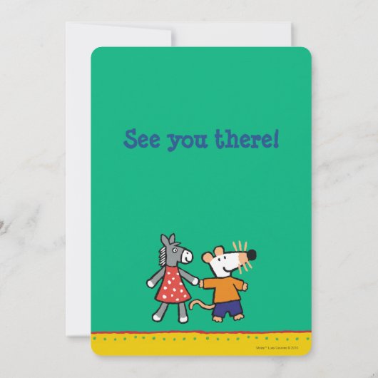 Beste vrienden Maisy en Dotty Hold Hands Kaart (Achterkant)