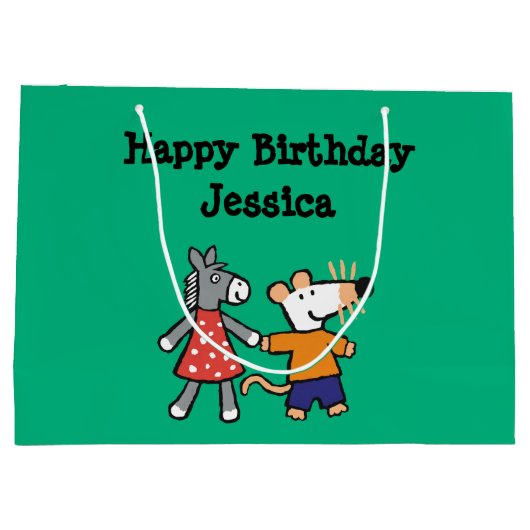 Beste vrienden Maisy en Dotty Hold Hands Large Cadeautasje (Achterkant)