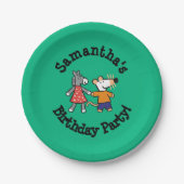 Beste vrienden Maisy en Dotty Hold Hands Papieren Bordje (Voorkant)