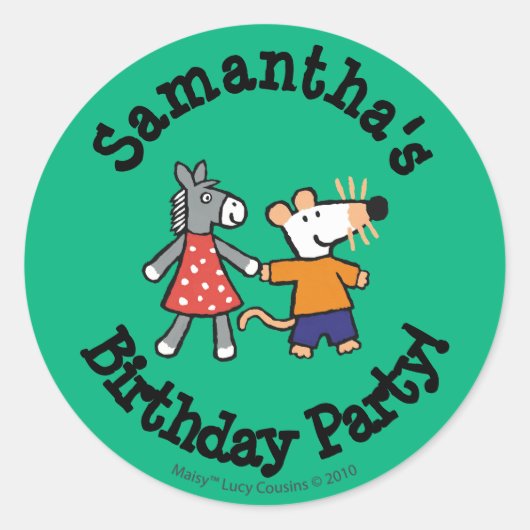 Beste vrienden Maisy en Dotty Hold Hands Ronde Sticker (Voorkant)